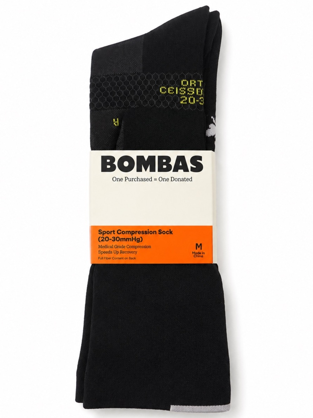 Bombas Sport Compression Knee High Socks M Onyx